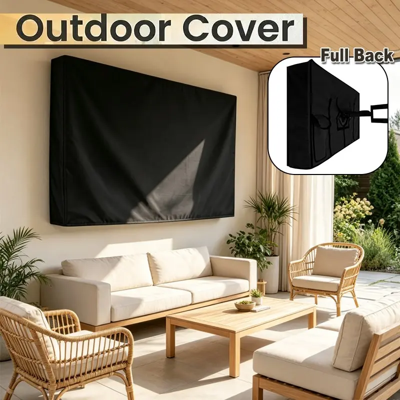 [Outdoor TV Cover] - Durable TV Protective Cover, Weather-Resistant TV Screen, UV-proof & Rainproof for LED Screen, Compatible with Most Wall-mounted and Floor-standing TVs, All Seasons Perfect for Patio, Courtyard, or Deck Setup TV