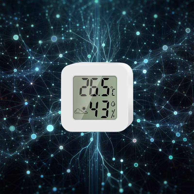 Electronic Thermohygrometer for Indoor Use, High-Precision Baby Room Digital Display Alarm Clock Hygrometer
