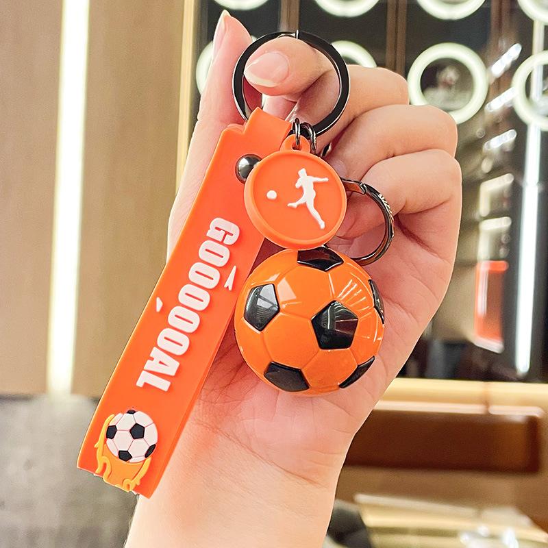 Cartoon Creative Sports Ball Football Keychain for Car, Men's Trendy Exquisite Couple Keychain, Bag Pendant