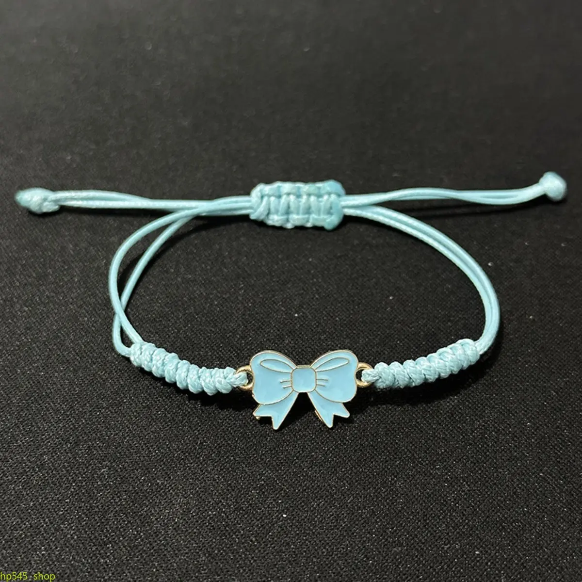 Multicolor Polymer Clay Beaded Bracelet - Enamel Bow Charm, Alloy Accents, 18cm Elastic Band, Women's Matching Sets, Slightly Different Unisex Friendship Jewelry for Daily Wear Costume Accessory