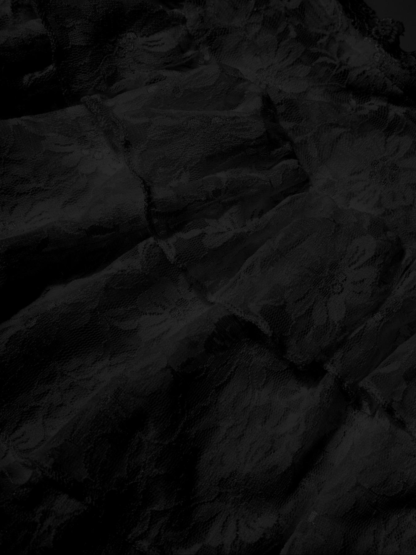 Women's Plain Lace Trim Ruffle Trim Skirt, Street Fashion Y2K Style Mini Skirt for Daily Wear, Ladies Summer Bottoms