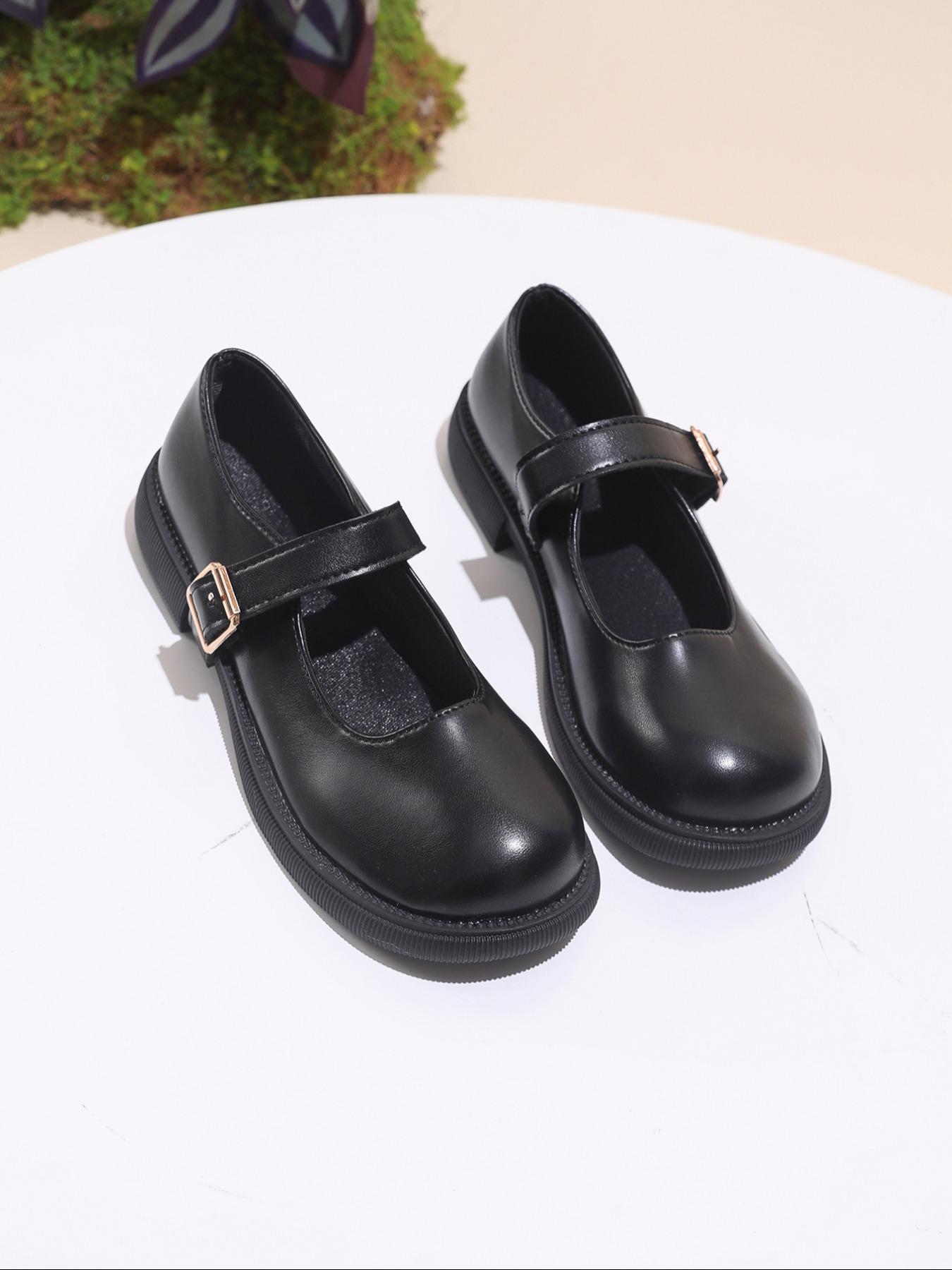 Women's Fashionable Solid Color Mary Jane Shoes, Casual Comfortable Buckle Decorated Flat Shoes for Daily Wear, Lightweight Breathable Shoes for Women & Girls