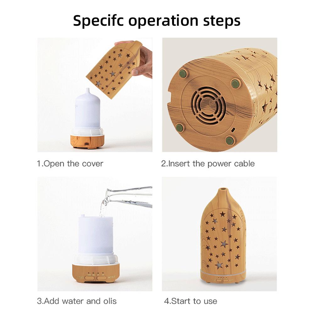 7-Color LED Essential Oil Diffuser, Ultra Quiet, BPA-Free, Home & Office Relaxation