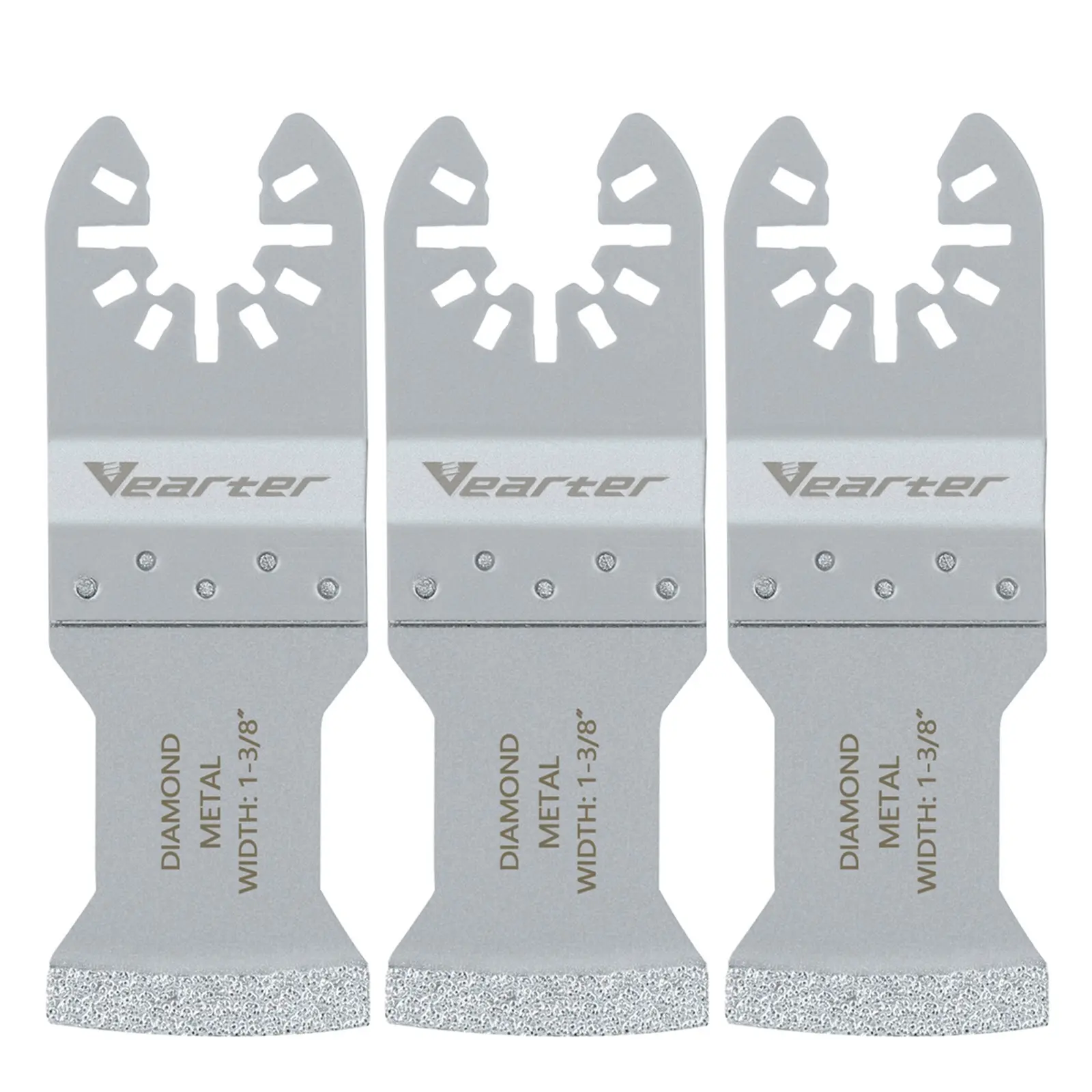 3PCS 34mm Universal Diamond Grit Oscillating Multitool Blades, Grout Removal Saw Blades for Tile, Concrete, Marble, Granite, Quartz, Ceramic
