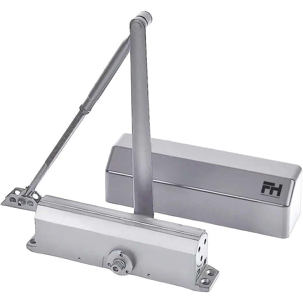 Medium Heavy Duty Door Closer - Grade 1 Commercial, Adjustable Spring Size 1-6, ADA & UL 3-Hour Fire Rated, Hydraulic Auto Close, Surface Mount for Interior/Exterior Doors ()