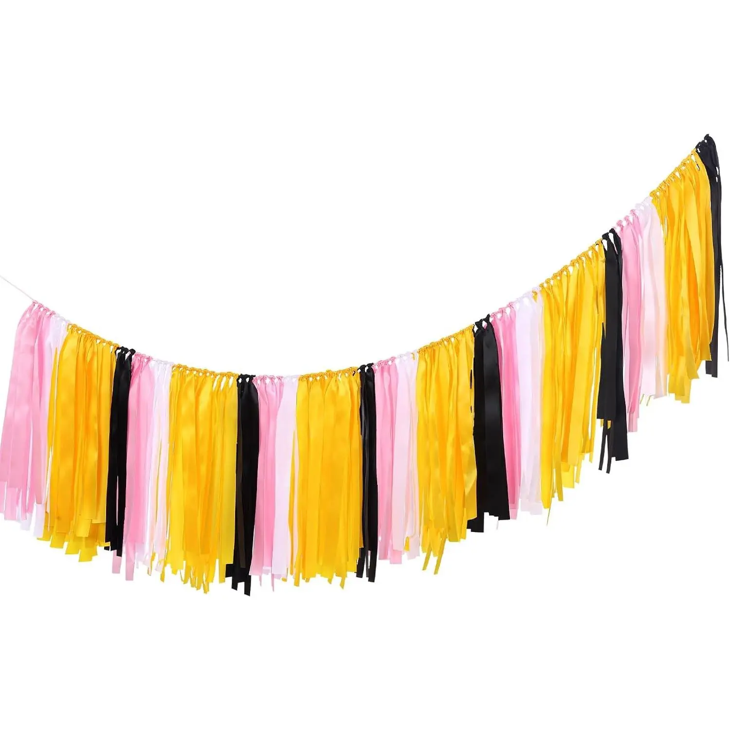 Back to School Decorations Pencil Classroom Ribbon Garland 7.5 ft Handmade Colorful Ribbon Hanging Tassel Garland Welcome Back to School Banner for Classroom, Mantle, Wall, Party Supplies