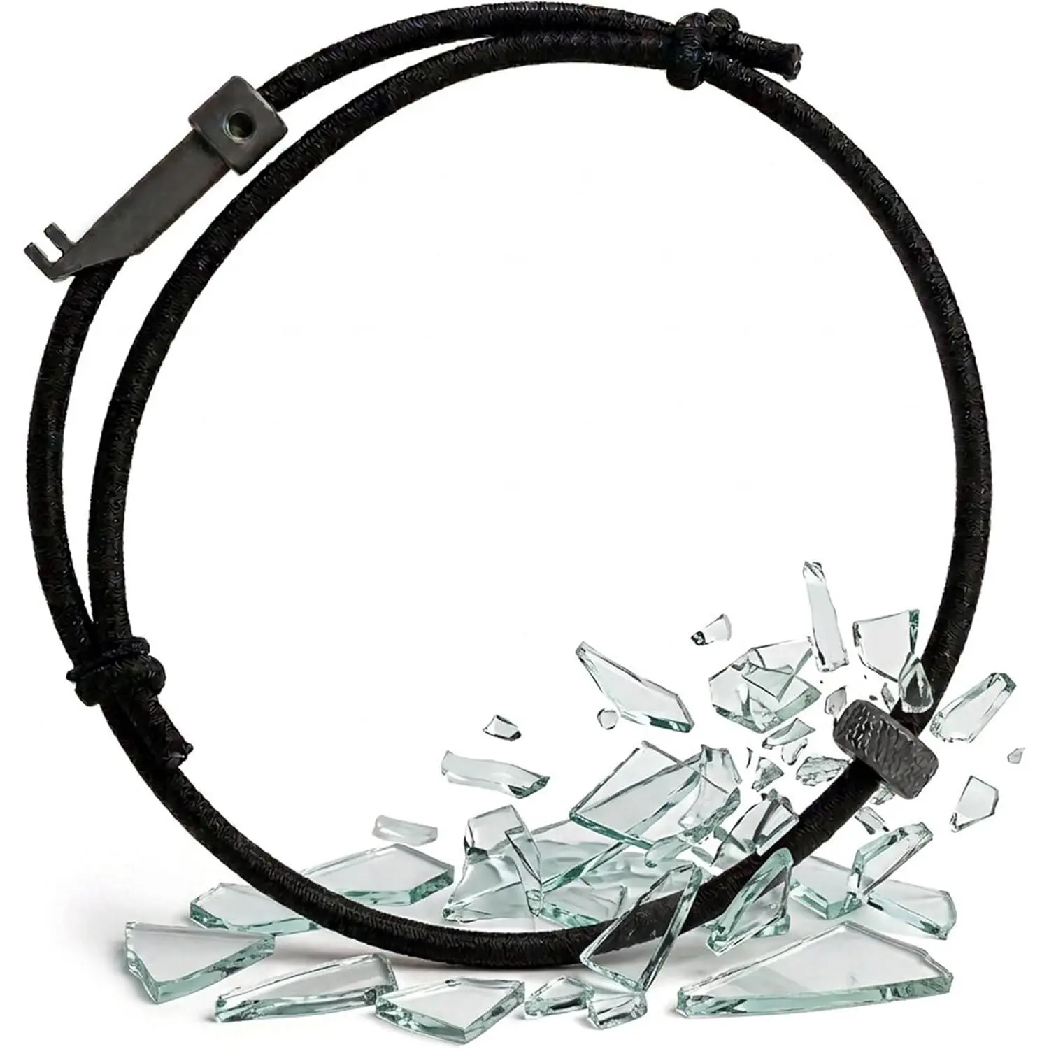 Car Window Breaker Bracelet Wrist Strap Escape Tool Tungsten Carbide Bead with Handcuff Key Vehicle Emergency Self Rescue Rapid Escape Tempered Safety Glass Breaker