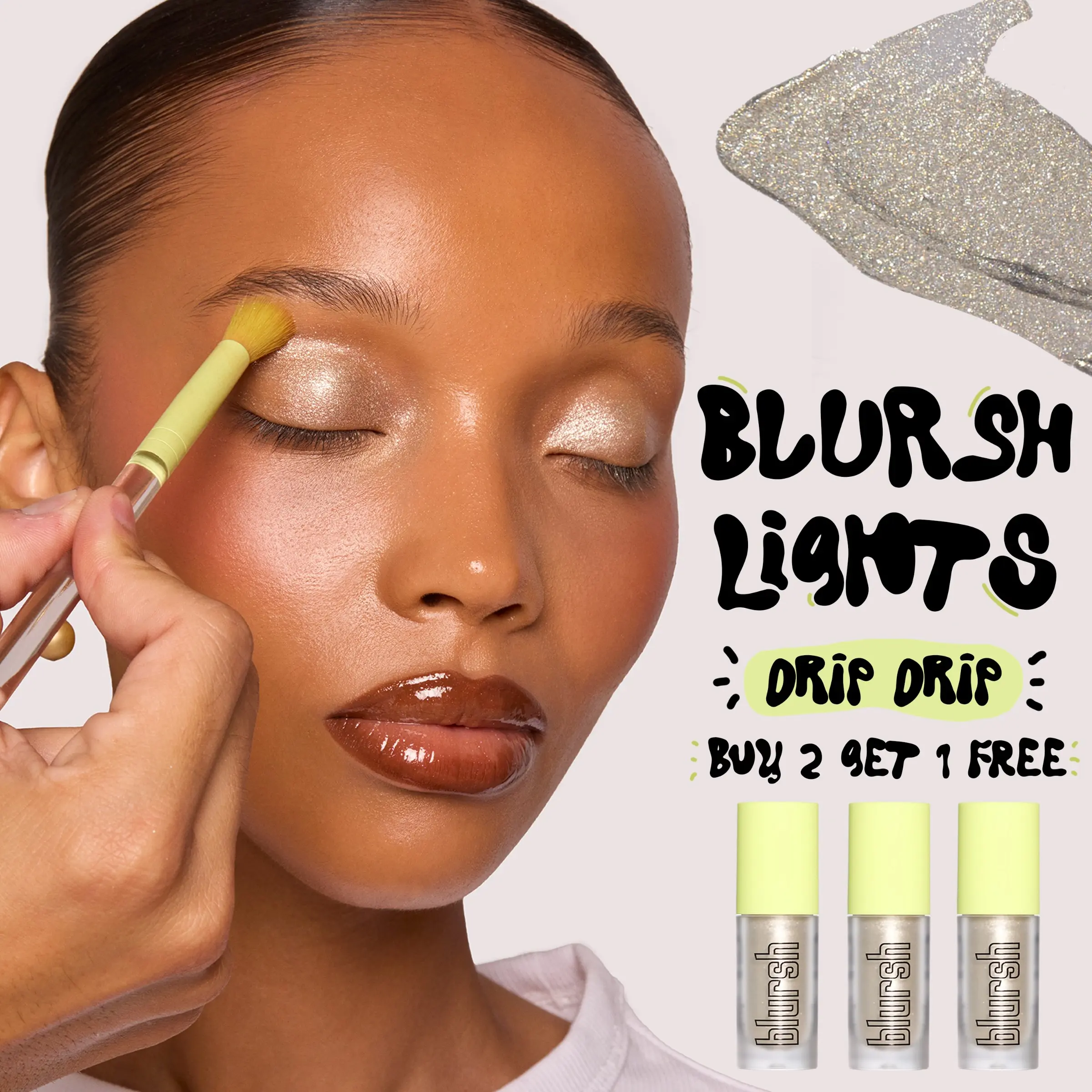 BLURSH LIGHTS- LIQUID HIGHLIGHTER - DRIP DRIP 3PC SET -MADE BY MITCHELL