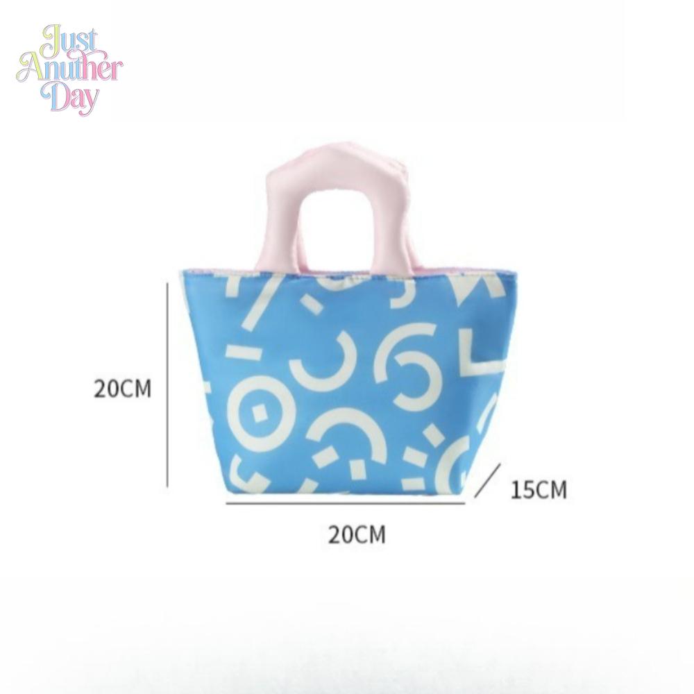 Cute Insulated Lunch Tote Bag with Soft Padded Handles Thermal Aluminum Foil Lined Cooler Bag for Work Picnic and School Leak-Proof Lunch Handbag for Bento Boxes and Snacks