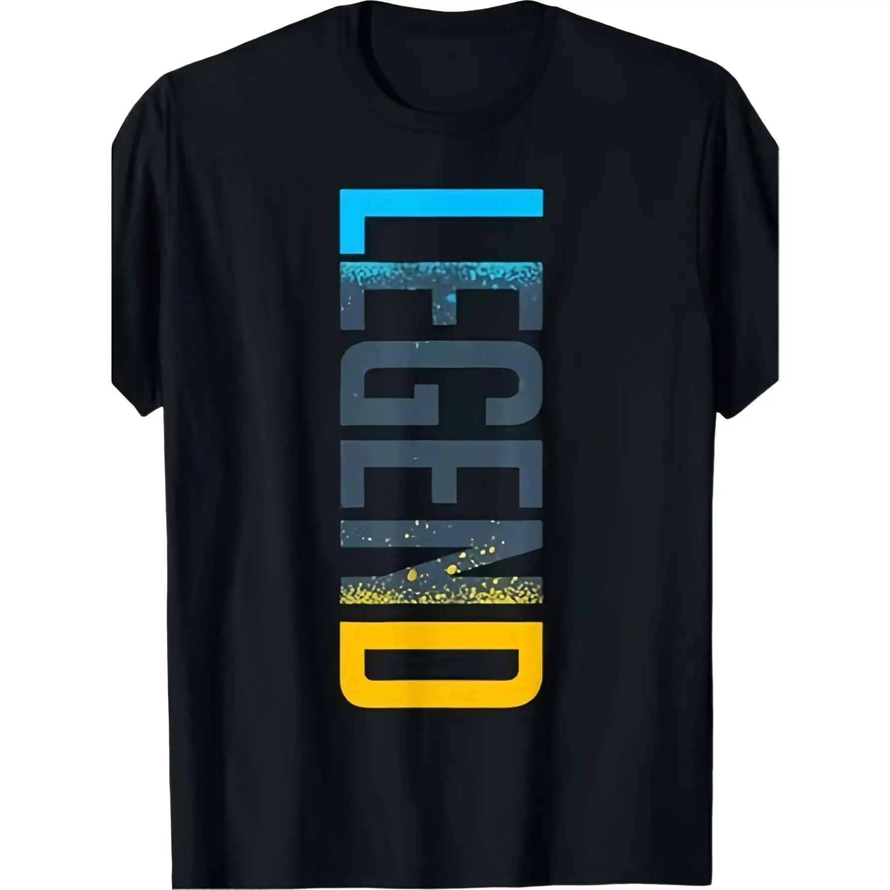 Legend Vertical Streetwear Retro Gamma Blue Matching T-Shirt 2026 Summer Short-sleeved Printed T-shirt