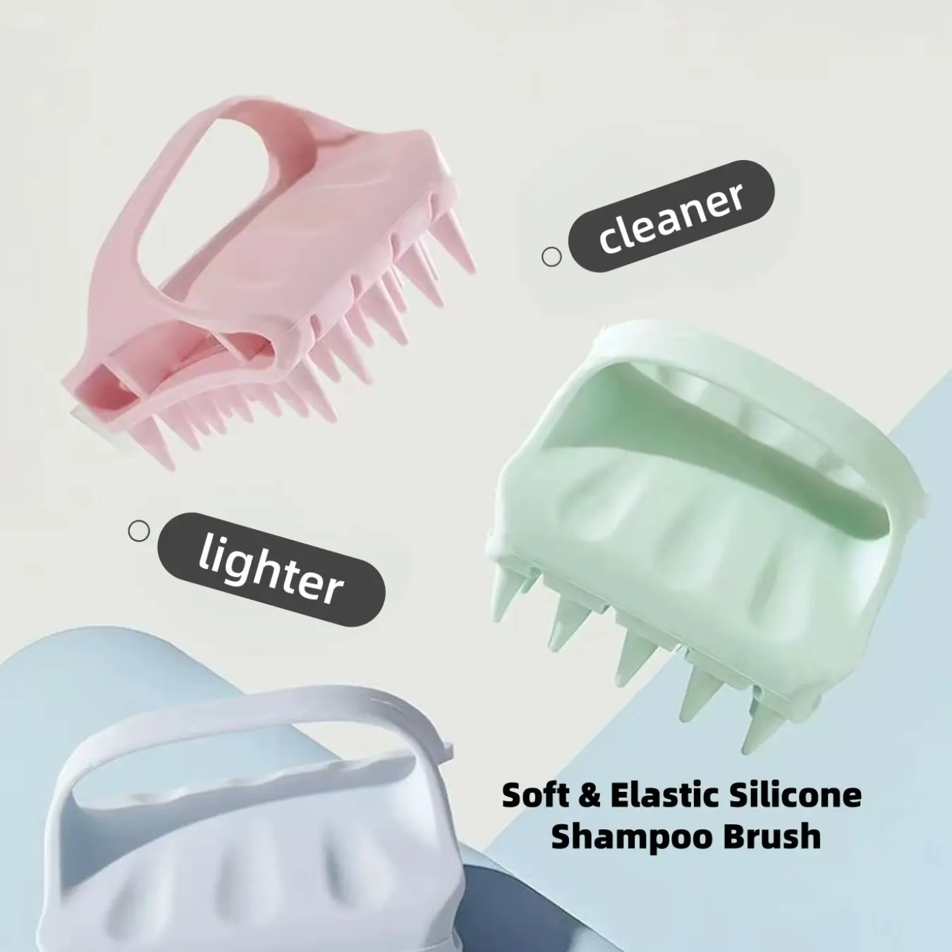 [3-Pack] Elastic Silicone Shampoo Brushes for Scalp Massage, Hair Washing & Deep Cleansing,Perfect Holiday Gift,Thoughtful Valentine's Day Gift,Gifts for Parents,Holiday Gifts