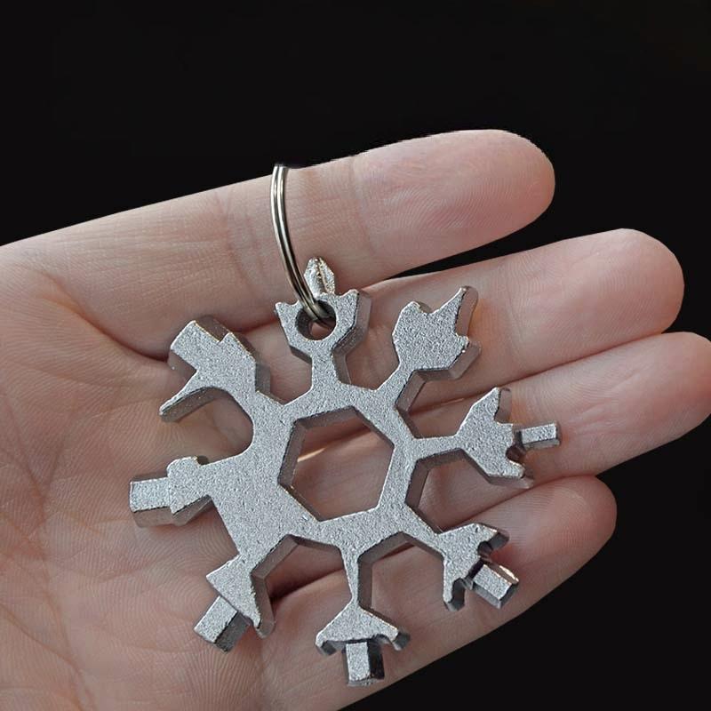 18 in 1 Snowflake Design Mini Wrench Tool, Portable Snowflake Design Multi-functional Repair Tool, Multifunctional Repair Tool for Car Repair