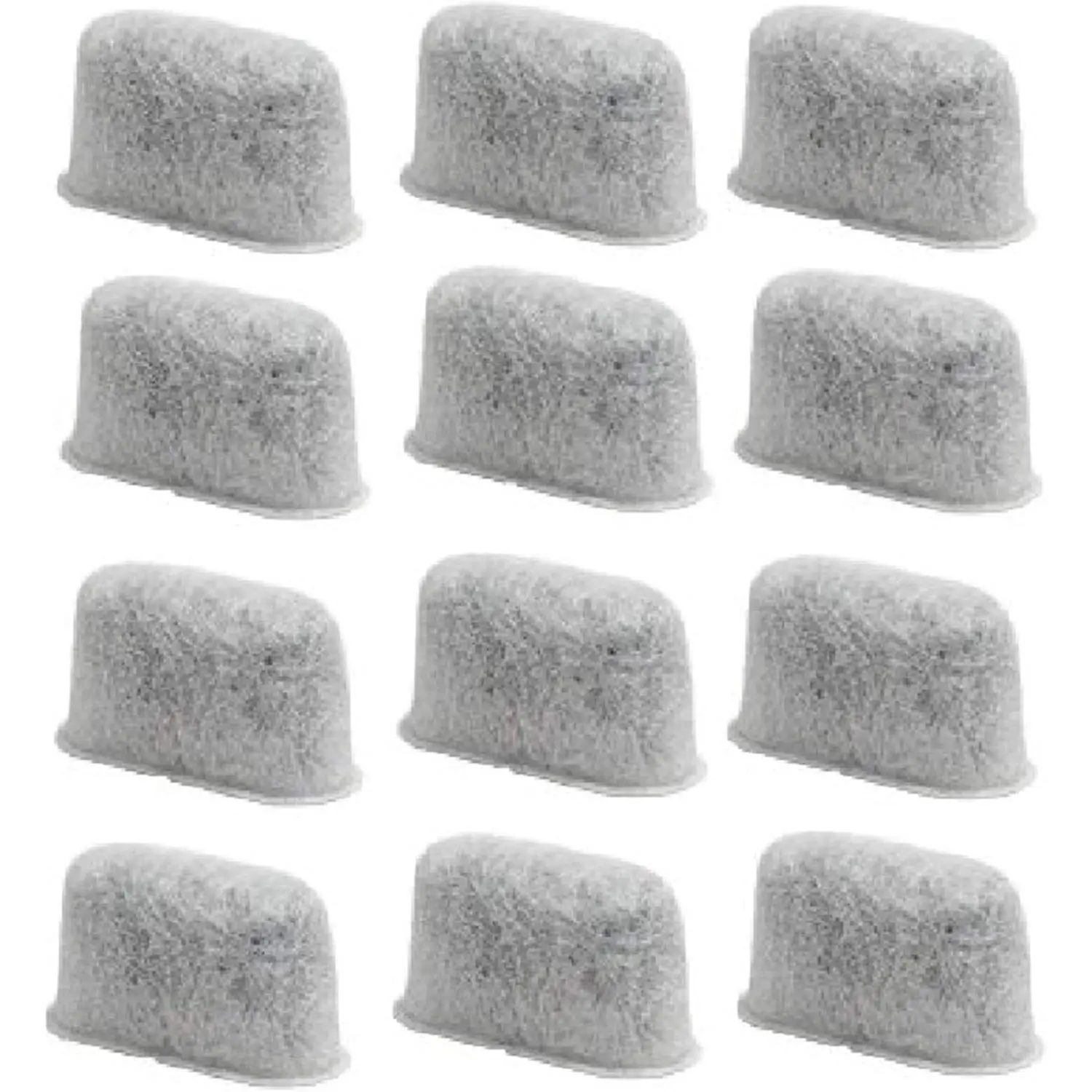 Compact Charcoal Filtering Water Cartridges for Coffee Machines, 12-Pack