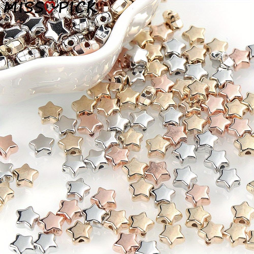 Star Shaped Beads, 100pcs/set Star Shaped Decorative Beads, DIY Accessories for Jewelry Making, Jewelry Making Supplies, Bracelet Making, Beading Accessories