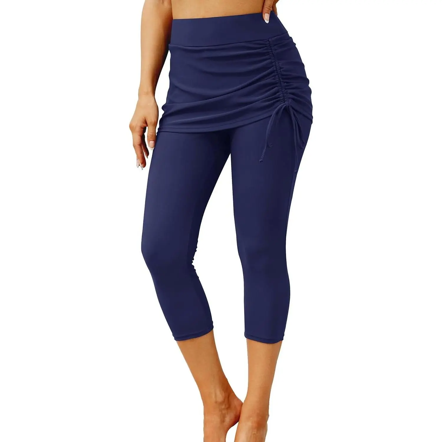 Women's Skirted Swim Pants - High Waisted UV Swim Capris Leggings Swimwear(Gift)