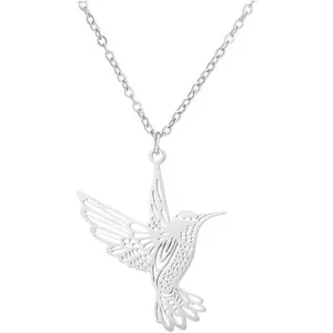 Stainless Steel Hummingbird Cardinal Necklace Dainty Bird Strong Brave Free Hummingbird Necklace for Women