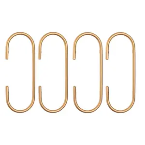 4-Pack C-Shape Hooks, Simple and Practical Design, Durable Hanging Solution, Ideal for Home Closet and Retail Stores, Versatile Storage and Display