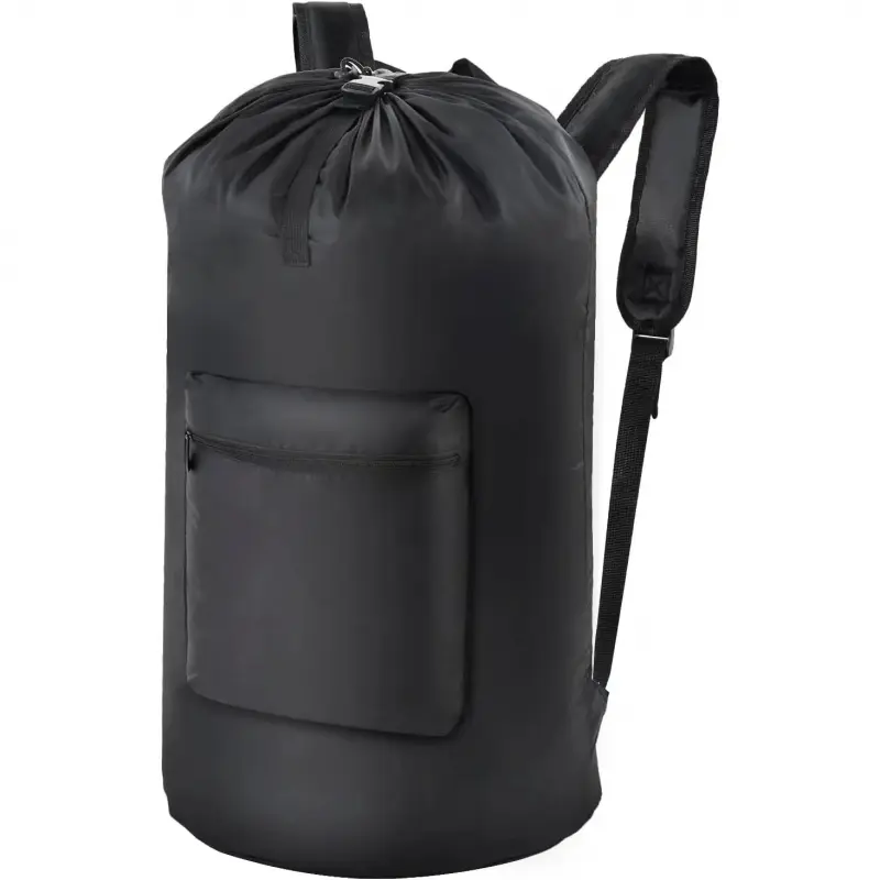100L Oxford Cloth Durable Laundry Backpack Hamper, 16x32 Inch, Adjustable Straps, Portable for College Laundromat Apartment