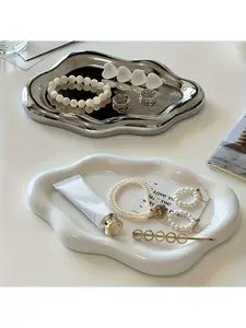 2pcs Large Cloud Jewelry Tray For Necklace, Earrings, Watch, Ring, And More - Unisex Design Suitable For Bedroom, Sink, Desktop, And More - Ideal Choice For Home Jewelry Storage - Decorative Storage Organizers