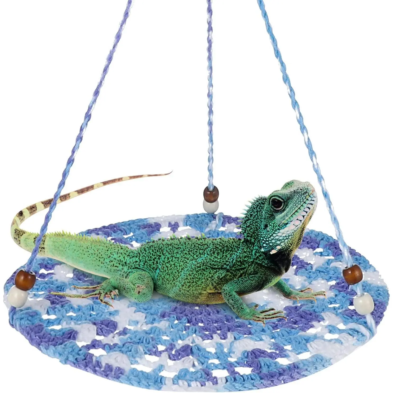 Reptile Hammock Bearded Dragon Accessories  Hammock Blue | Small  Habitat Shelter Cage Accessories for Chameleon Birds Rats Hamster Iguana