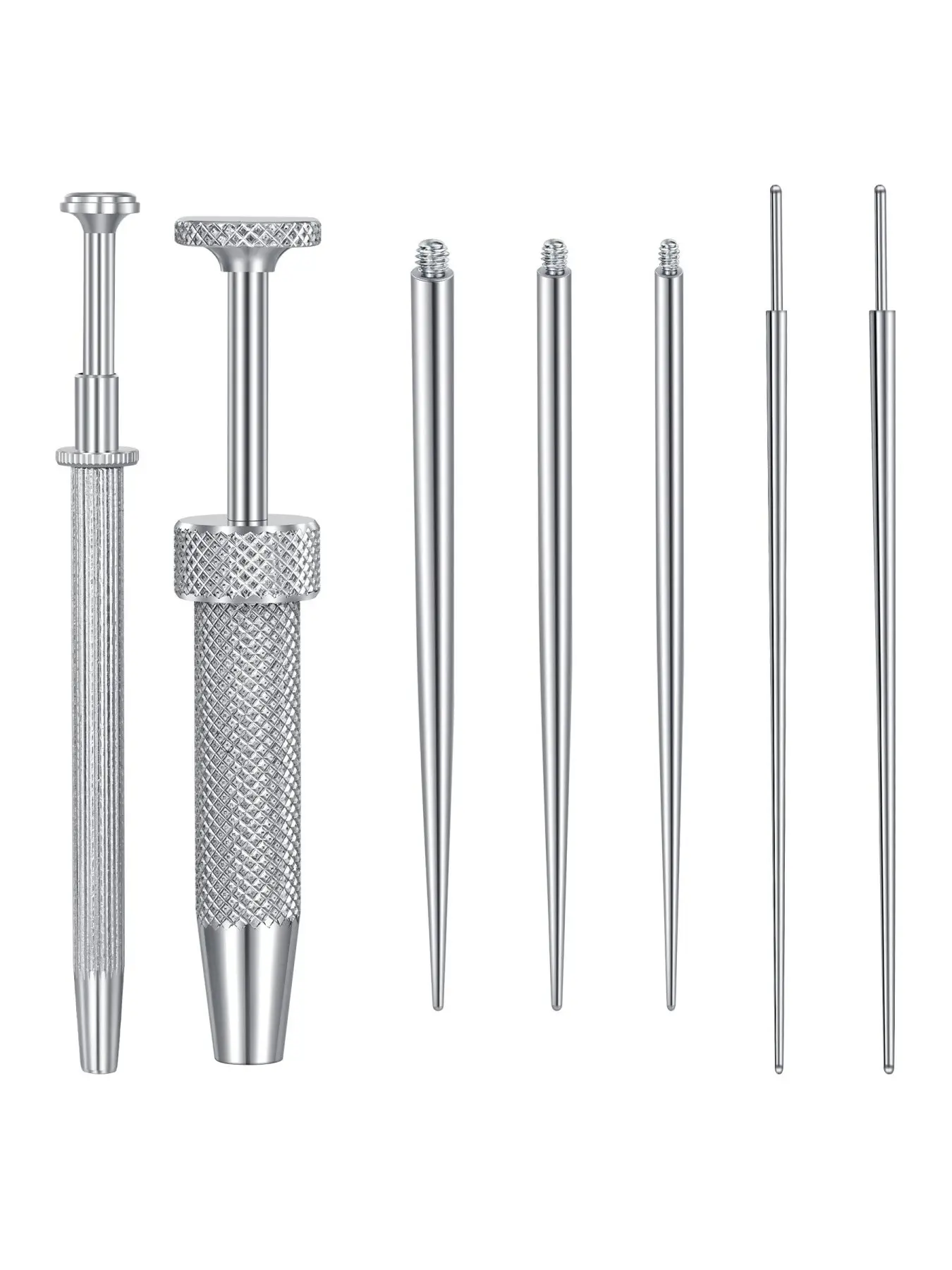 Piercing Taper Ball Grabber Tool for Changing Jewelry - 14G 16G 18G Flat Back Earrings Piercing Needle Tool Threadless Push Pin Internally External Thread Assistant Body Piercing Kit for Ear/Nose/Belly/Horseshoe/Lip/Eyebrow/Tongue