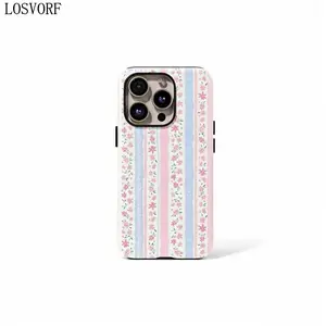 LOSVORF Compatible with iPhone 17 ProMax Love Shack Fancy Floral Case Coquette Girl Cover  With  17, 16, 15, 14, 13, 12, 11, Pro Max