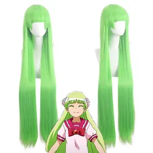 Anime Welcome To Demon School Iruma-kun Valac Clara Iruma Suzuki Cosplay Wig Halloween Green 100cm Long Straight Synthetic Hair