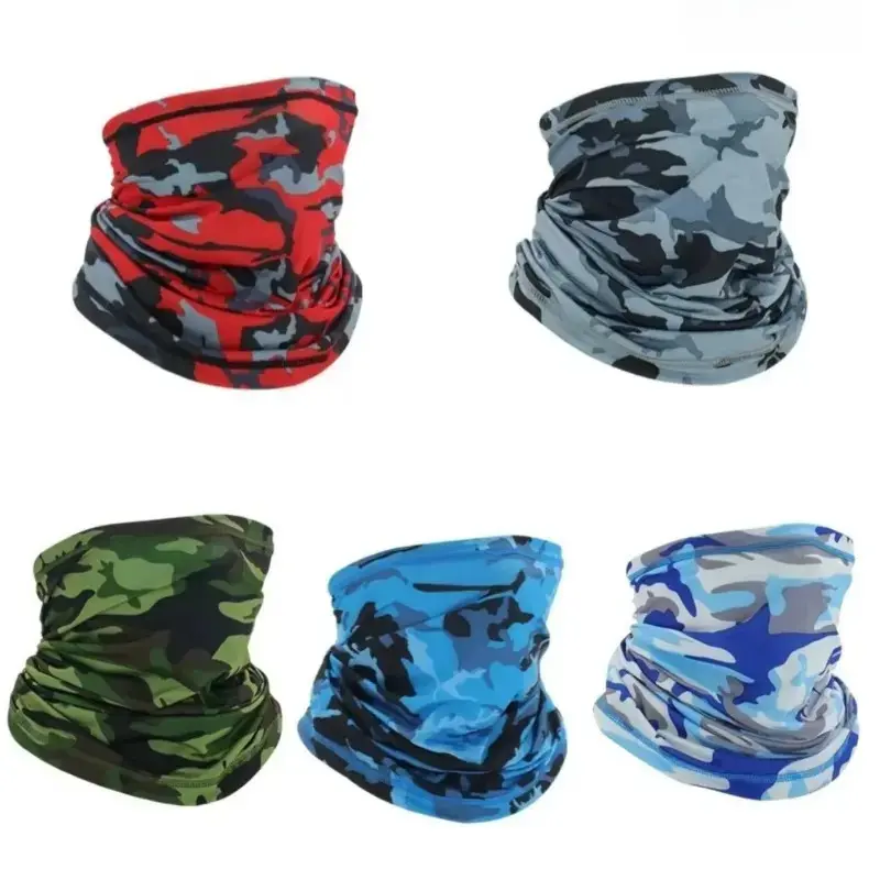 Unisex 5-Pack Cotton Cooling Neck Gaiter Bandana for Adults - All-Seasons, Breathable, UV Protection, Multi-Wear, Biking/Fishing/Running Outdoor Sports Face Cover