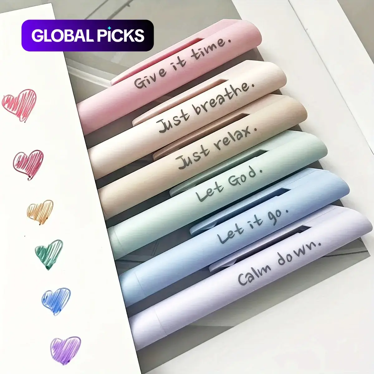 6-Pack Morandi Color Gel Pens, Gel Pen Set, Soft Touch, Smooth Writing, Quick-Dry Ink, Ideal for Diary, Study, Office Supplies, Office Stationery Supplies #GLOBAL PICKS