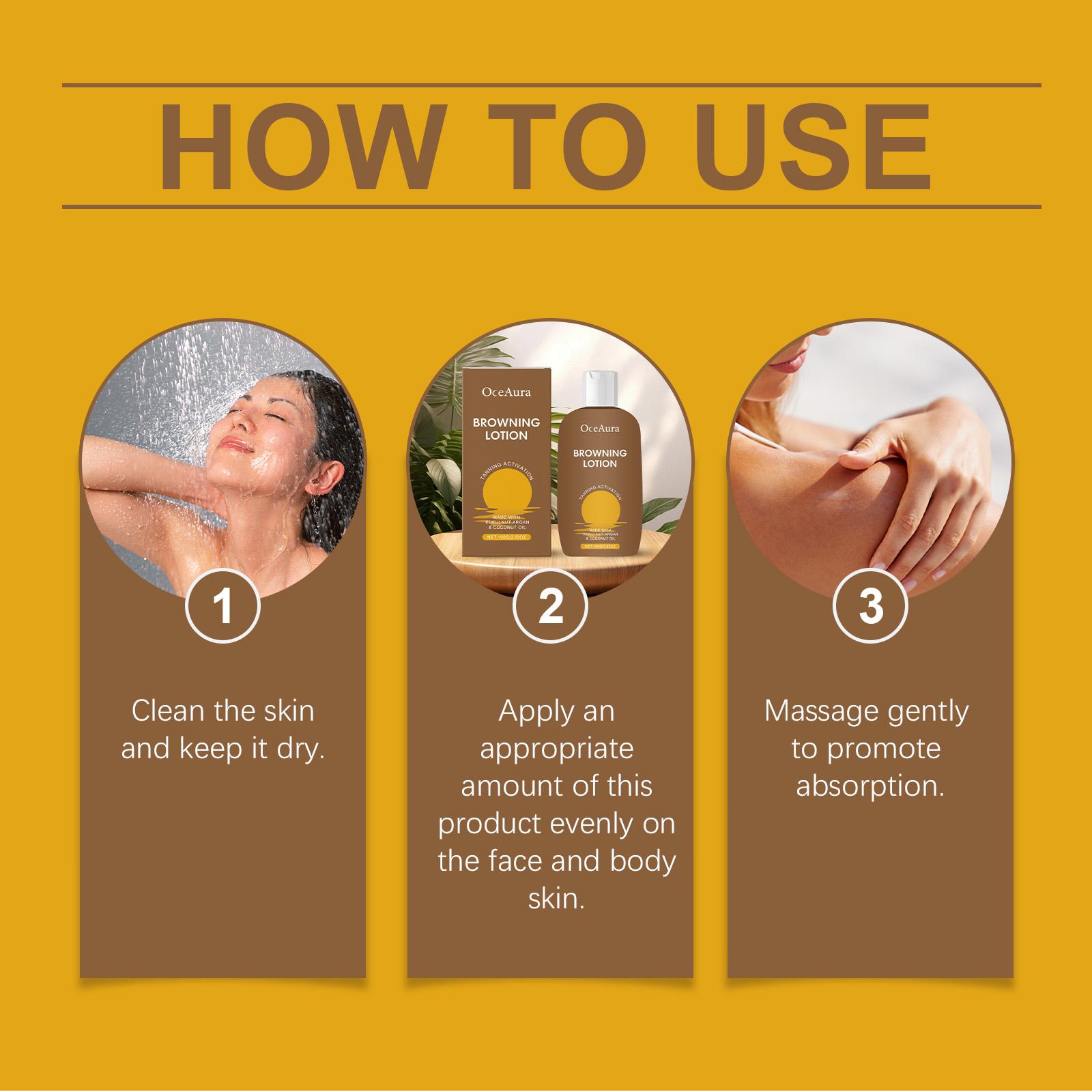 OCEAURA Browning Lotion with Coffee Seed Oil & Argan Oil, Tanning Body Lotion with UV Protection, Non-Greasy Fast Absorbing, Deep Nourish Coconut Kaju Oil for All Skin Hydrating Intensive Gel tan shower sunscreen spray bronzing agent