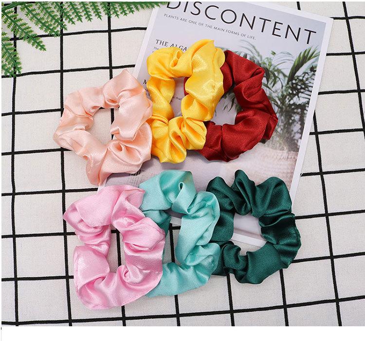 (Random Default Gift) Vintage Simple Versatile French Satin Silk Imitation Silk Satin Hair Accessories