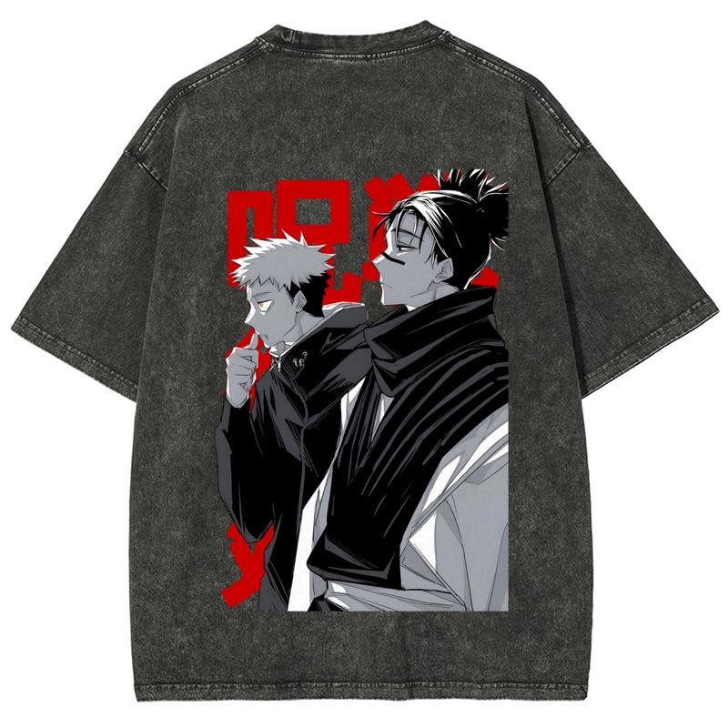Jujutsu Kaisen Anime Vintage Tee 90s Graphic Tees Men's t Shirts Graphic Tee t Shirts Funny Graphic Tee Good Graphic Tees Men's Graphic Tees Streetwear Outfits Men Vacation Outfits Oversized Tshirt Men