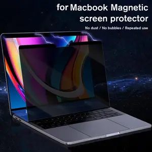 Magnetic Removable Privacy Screen Filter for MacBook Air 13.6 / Pro 14 / Pro 16, Anti Spy & Anti Blue Light, Reusable & Washable