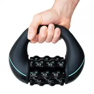 Handheld Electric Muscle Relaxer Massage Roller, Relief Roller, 3-Stage Intensity Adjustment, Ergonomic Fascia Release Tool, Home Fitness Shoulder Neck Leg Massager