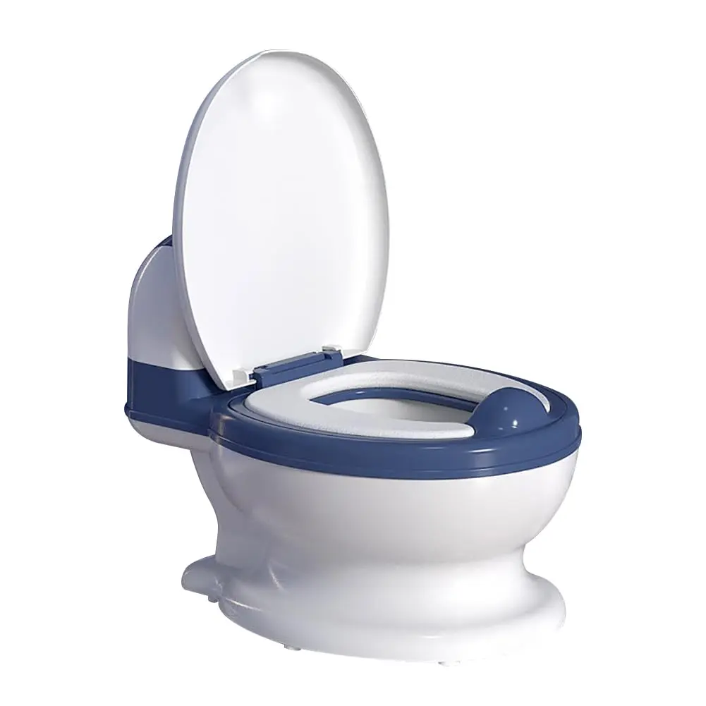Potty Training Toilet, Realistic Potty Training Seat, Toddler Potty Chair with Soft Seat, Removable Potty Pot, Toilet Tissue Dispenser and Splash Guard, Non-Slip  Toddler& Baby& Kids