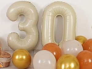 50th Birthday Decorations for Women Men,50th Birthday Balloons Brown Gold Sand White Number 50 Balloons Happy Birthday Banner with Cake Toppers for 50th Party Decorations