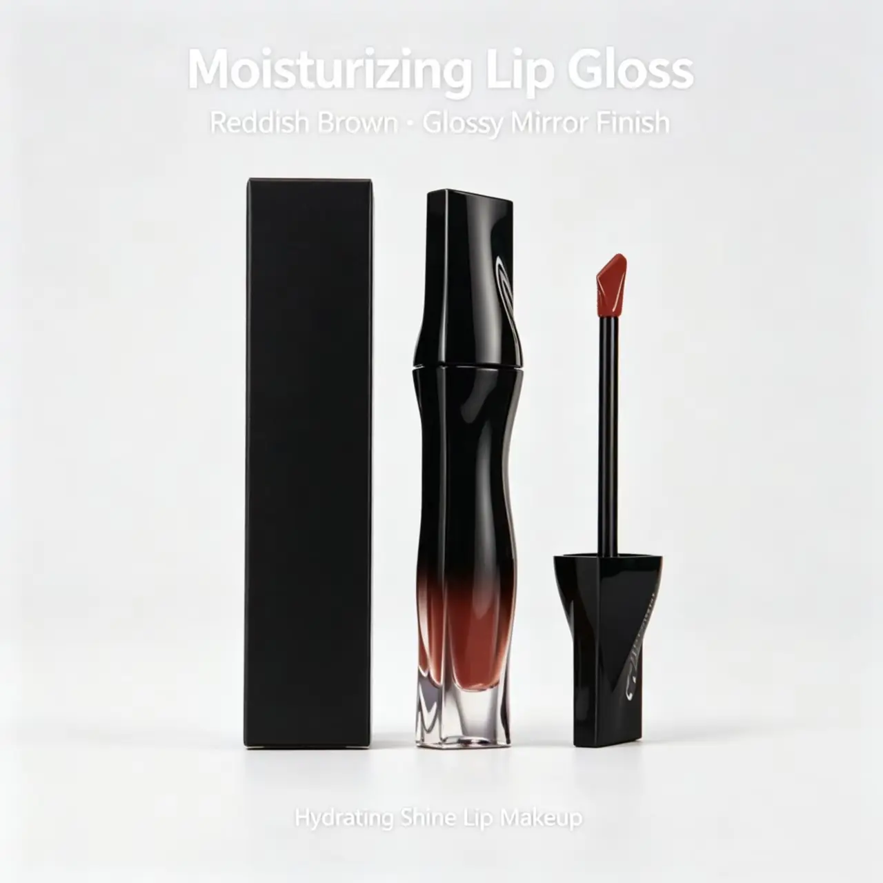Matte Hydrating Lip Gloss (Reddish Brown), Vibrant Liquid Lipstick Moisturizing Non-Sticky Cup Long Last Matte Lip Makeup