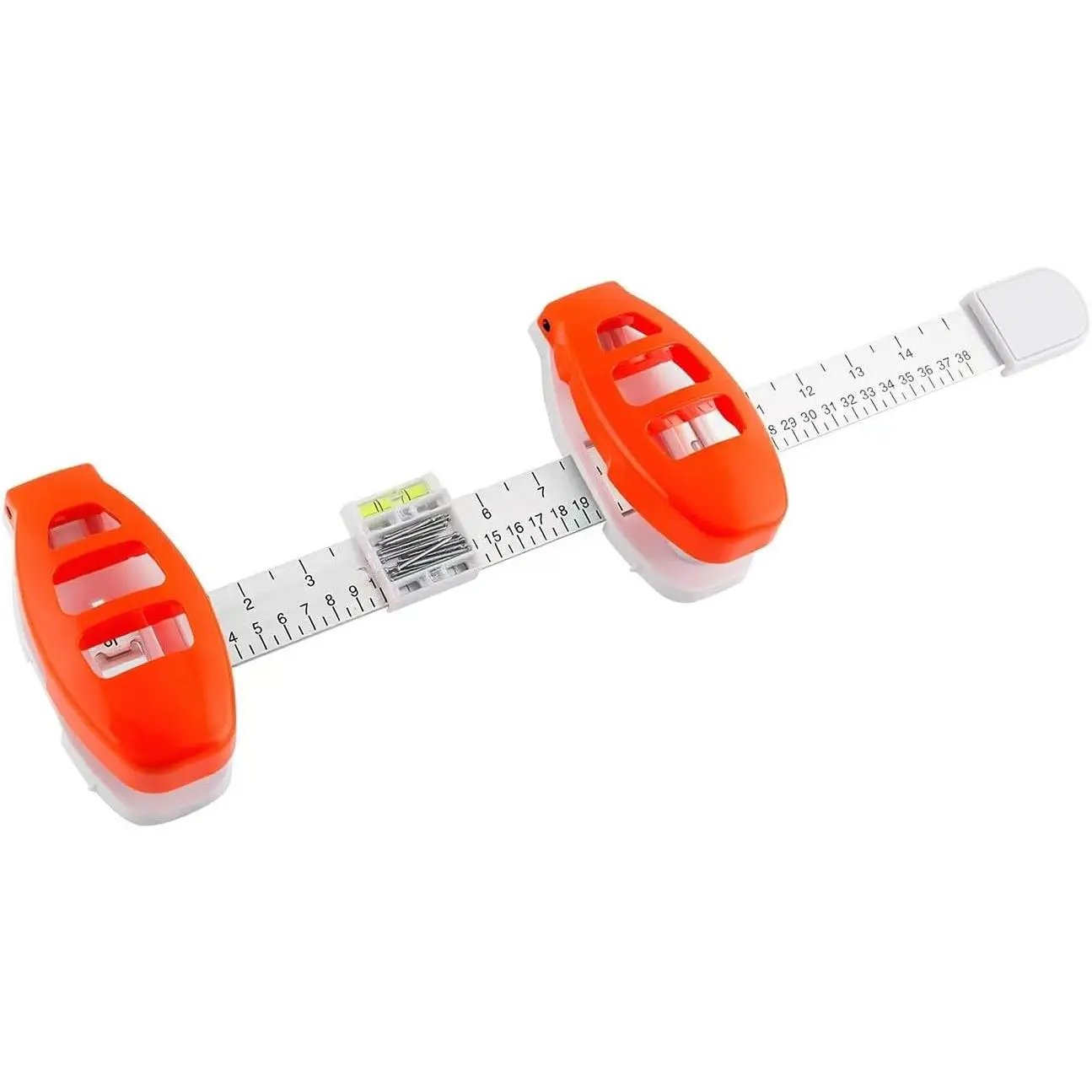 Picture Hanging Tool with Built-in Level Ruler, Accurate Positioning, Precision Marking, Alignment Ruler for Home Decor, DIY Projects, ABS Wall-Friendly Hand Measuring Tool