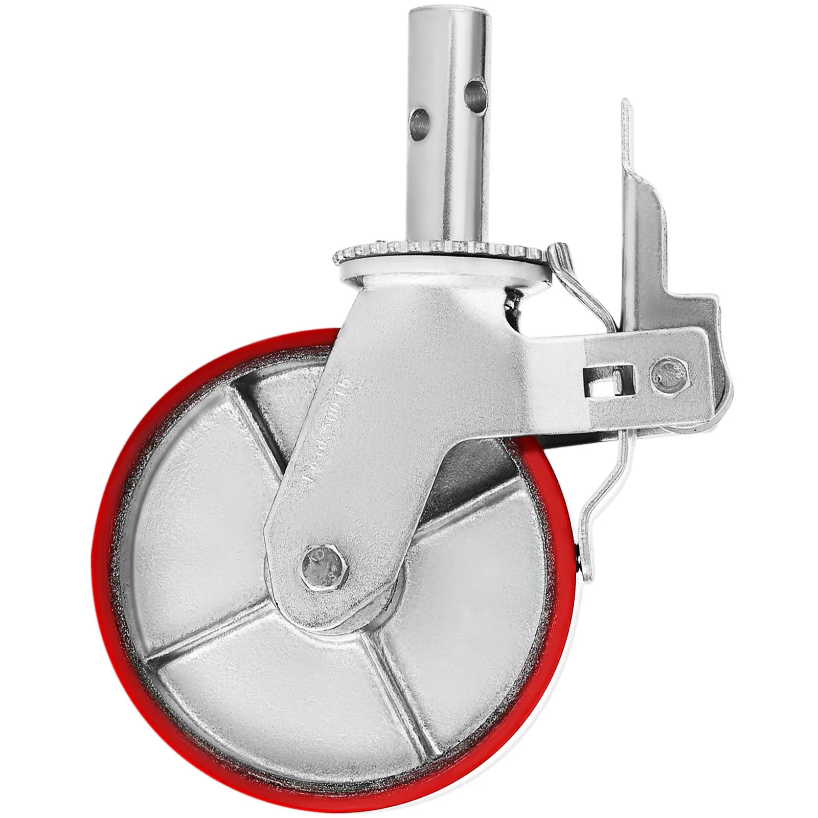 Scaffolding Wheels Set, Heavy Duty 4-Pack 8" Scaffolding Casters, with 4400 Lbs Per Set and Locking Stem Casters with Brake, Polyurethane Replacement for Scaffold, Shelves, Workbench