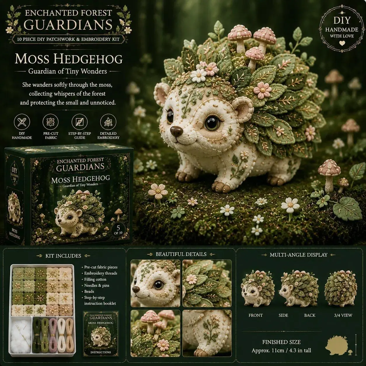 Enchanted Forest Guardians DIY Kit, Creative Craft Set, Perfect for Kids & Adults, Fun Educational Activity, Magical Forest Theme