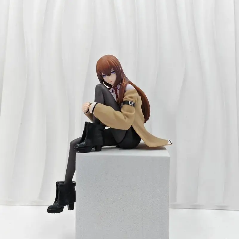 Steins Gate Kurisu Makise PVC Mini Figurine Action Figure - Unisex Noodle Stopper Collectible Action Figure, Desktop Decor for Anime Enthusiasts, Collectible Action Figures, Mini Figurine Action Figures