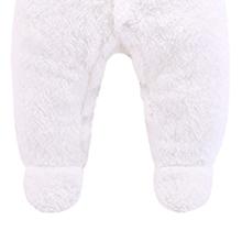 New(New)Newborn Baby Cartoon Bear Snowsuit Winter Coat Fleece Hooded Jumpsuit Romper for Girls Long Sleeve Cute Plain Design