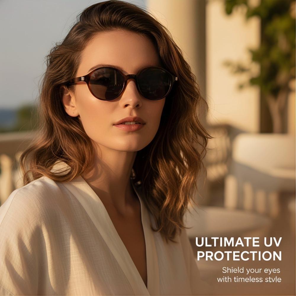 Unisex Collection Retro Round Polarized Sunglasses, Timeless Style for Every Occasion UV400 Protection Lightweight Multi-Color Sun Glasses for Men Women Daily Wear Vacation Casual 2026