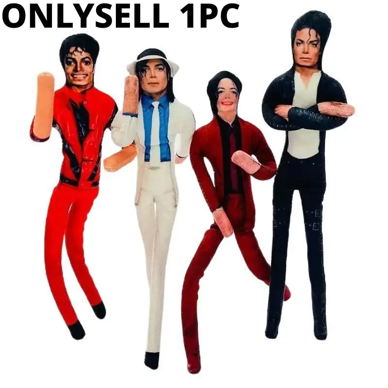 New Style  Michael Jackson Cosplay Prop Doll Plush Stuffed Figure Dolls Cute Collectible Room Decoration Abstract Joint Mobility Props Gift