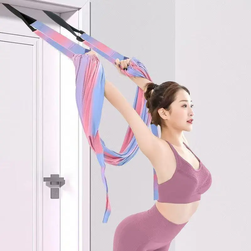 Door-Mounted Yoga Stretching Strap Set, Adjustable Backbend and Assisted Inversion Trainer for Home Flexibility and Dance Practice
