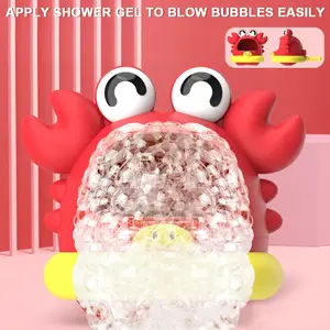 Bubble Machine Bath Toy: Cute Shark & Crab Foam Maker for Fun Baby Bathtime, Pool Parties & Outdoor Play. Safe, Easy-to-Use.