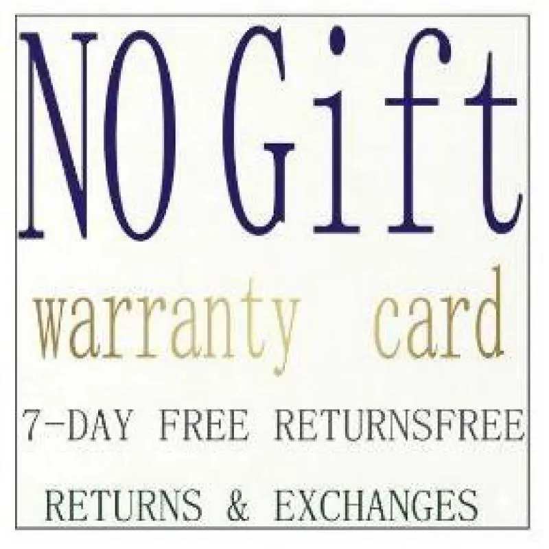 NOGIFT!!! WARRANTY CARD!!!