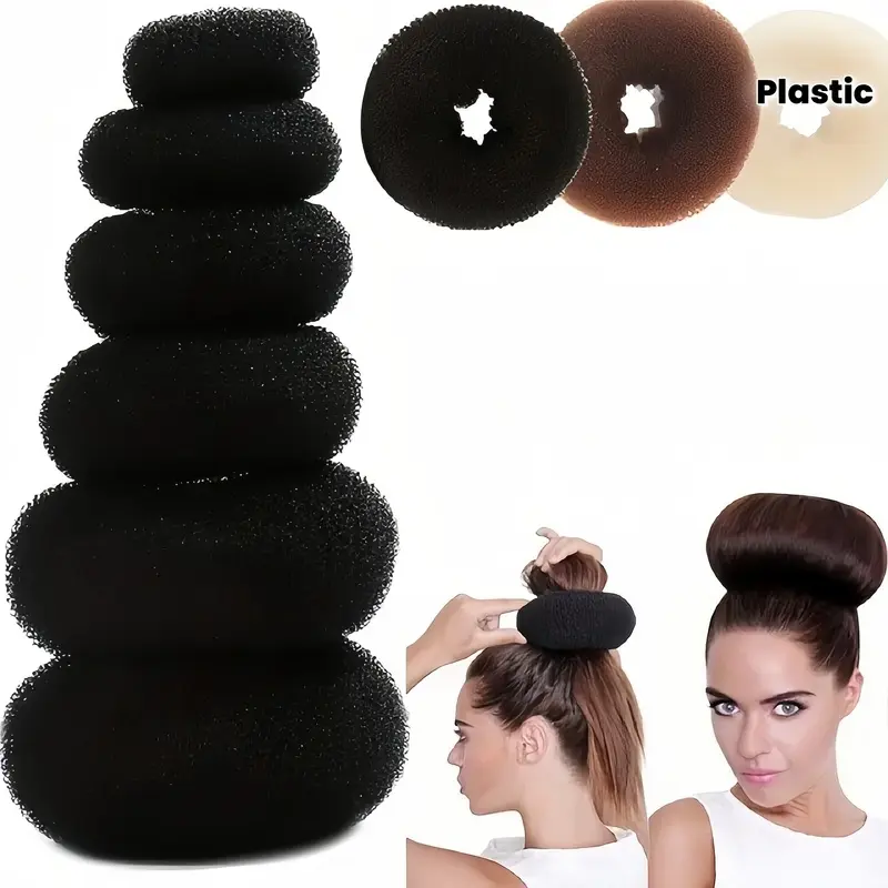 3-piece set (various sizes) Sweet Hair Circles Bun Maker Bun Maker Fashion DIY Women's Hair Accessories and Daily Use