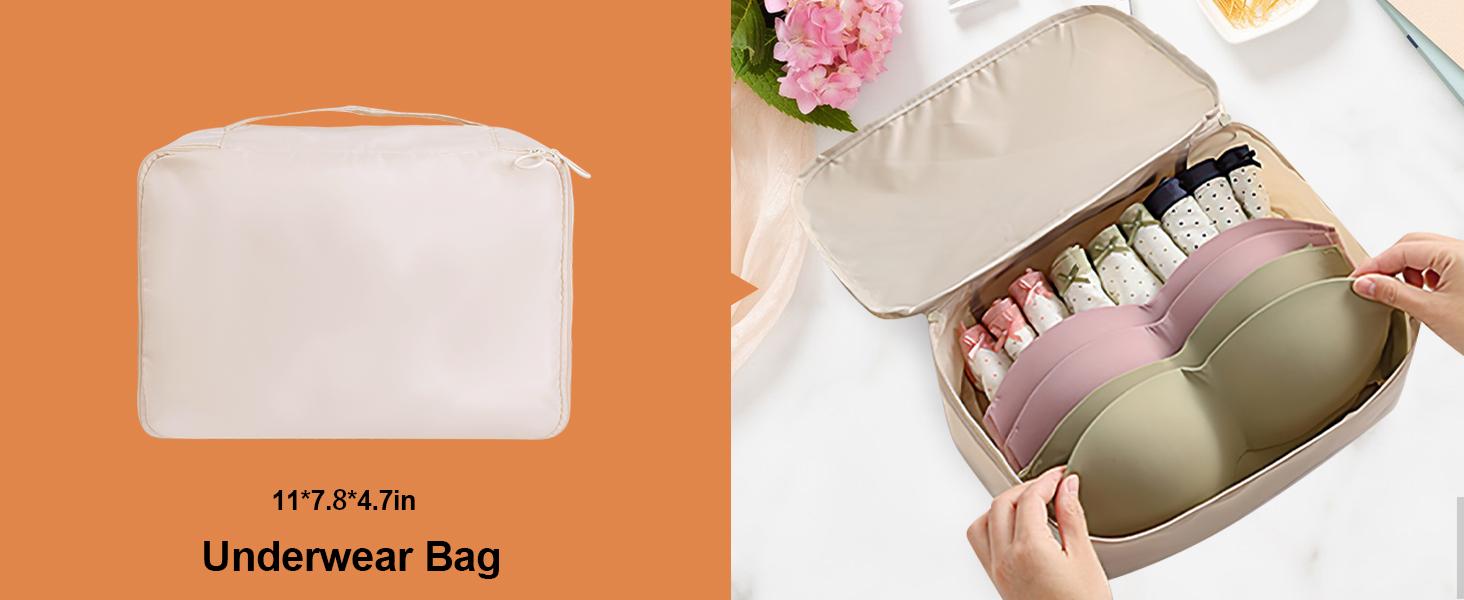 8 Set Packing Cubes for Suitcases, Travel Luggage Packing Organizers with Laundry Bag, Compression Storage Shoe Bag, Clothing Underwear Bag, for Man & Women