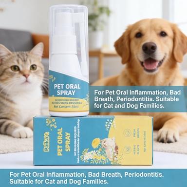 Paika Pet Oral Spray 30ml - Natural Dental Care for Cats & Dogs, Relieves Stomatitis, Freshens Bad Breath, Reduces Tartar & Periodontitis
